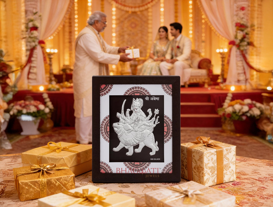 Pure Silver Durgamaa Frame | hanging frame (7" x 6" Inch)