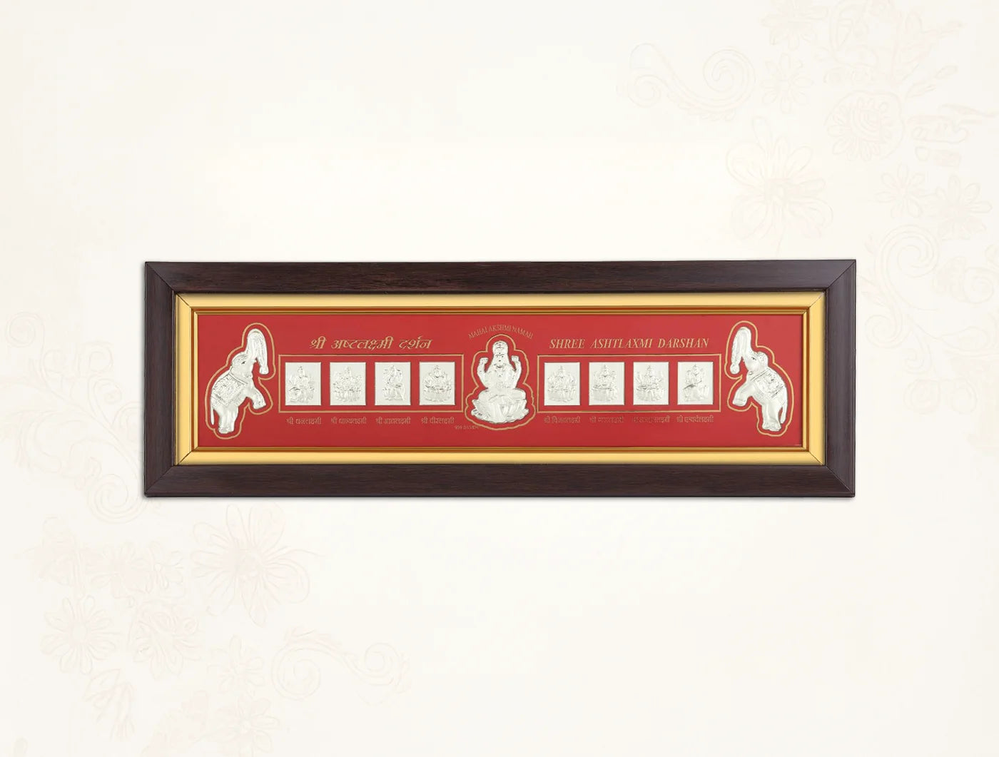 999 Pure Silver Ashta Laxmi Frame by Bhagwati Jewels, crafted in 999 pure silver with intricate detailing.