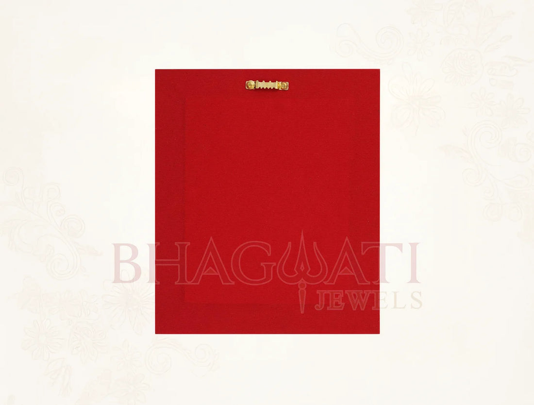 999 Pure Silver Laxmiji hanging Copper frame on red backdrop from BHAGWATI JEWELS, perfect for home decor.