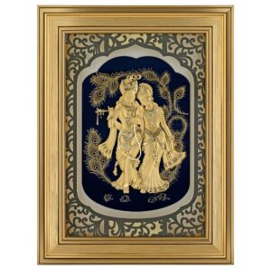 Radha Krishna 24kt Gold Frame