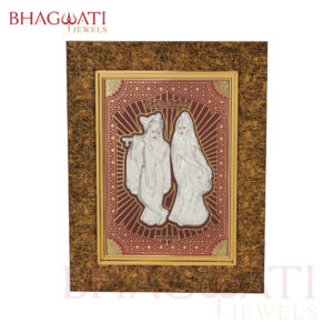 Radha Krishna Matuki 999 Pure Silver Frame