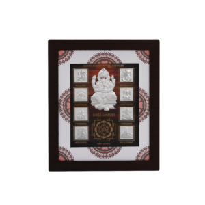 Ashta Ganesh Silver Frame