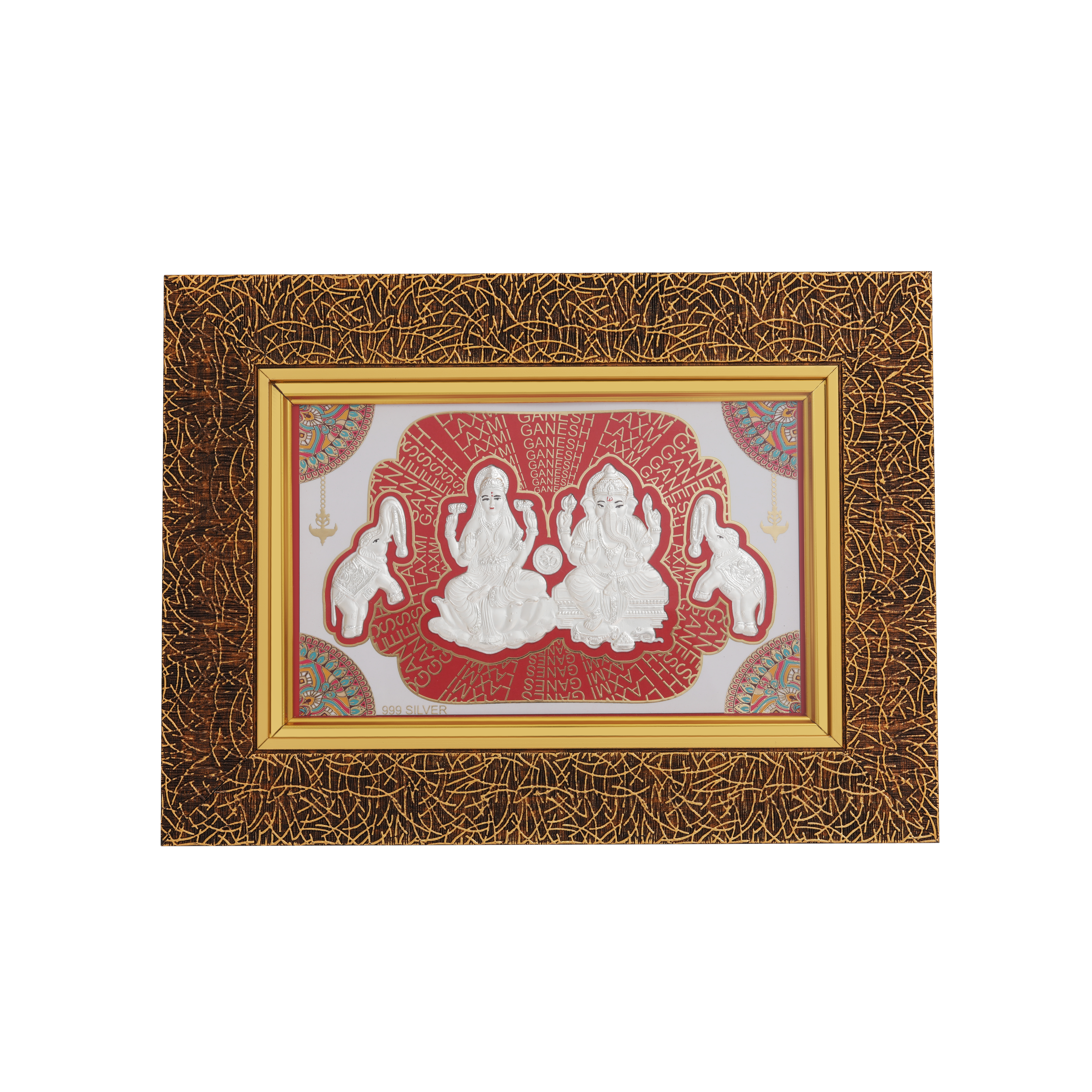 Laxmi Ganesh 999 Pure Silver Frames